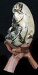 Septarian Dragon Egg Geode With Calcite Crystals #33496-3